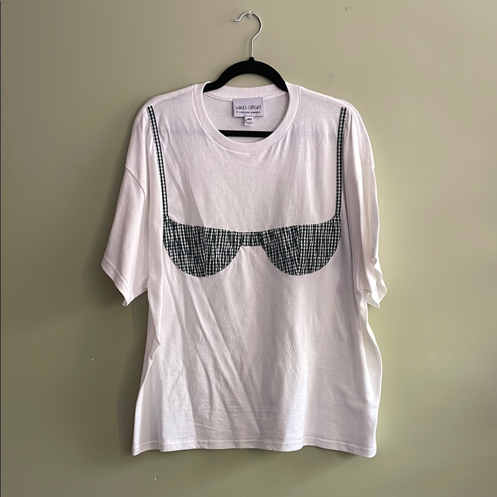 Loeffler Randall White Tee with Black Graphic